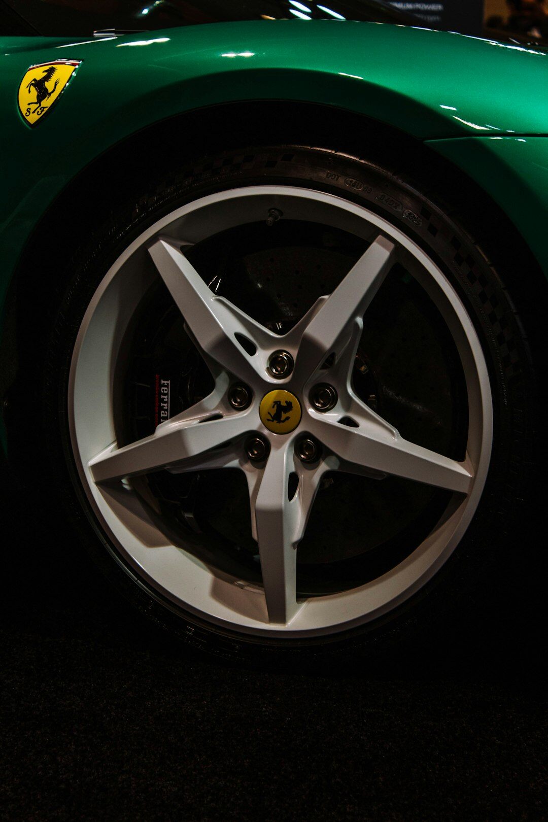luxury car on display
