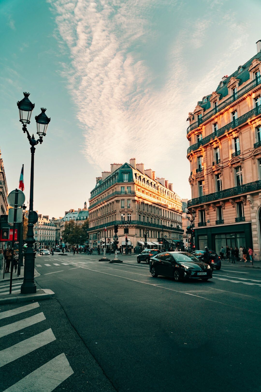 European city street with classic architecture