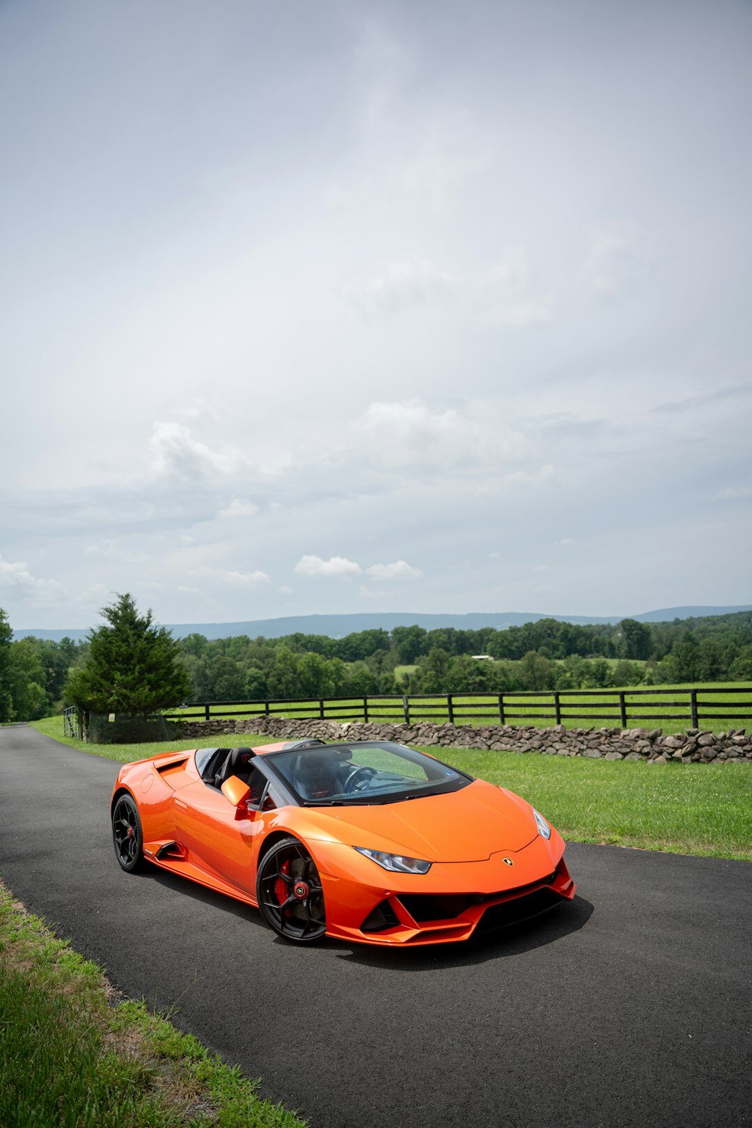 luxury sports car on road