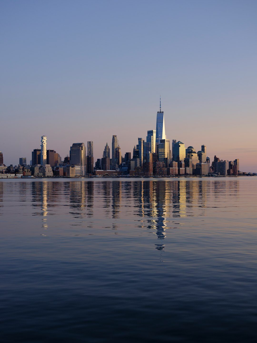 New York city skyline at dusk