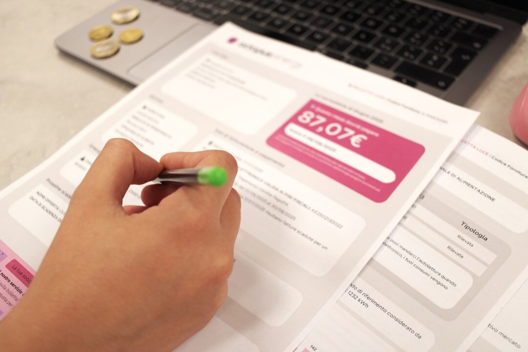 Person reviewing import documents and paperwork