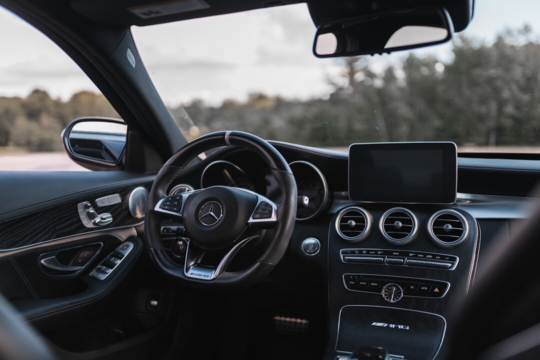 car interior with tech features