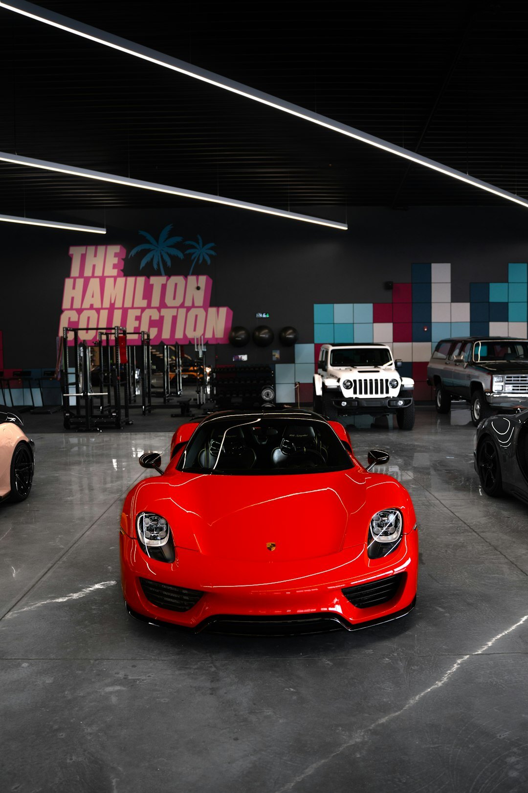 luxury car showroom