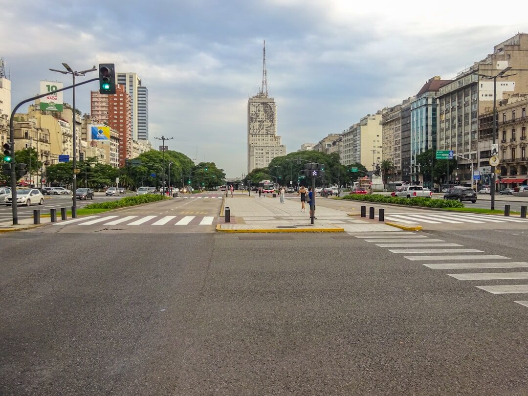 Buenos Aires avenue with historic buildings